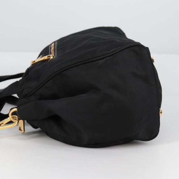 PRADA Hand Bag Nylon 2way Black Gold Auth yk19352V - Picture 3 of 16
